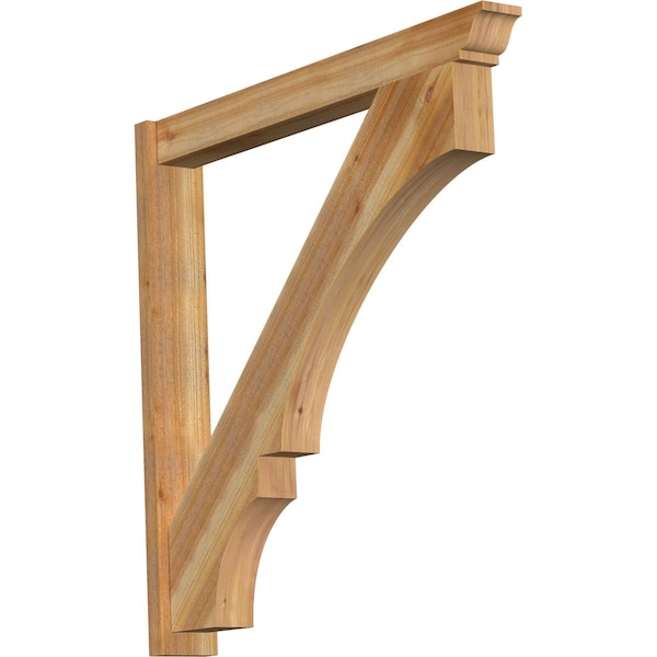 Ekena Millwork Balboa Traditional Rough Sawn Outlooker, Western Red Cedar, 6"W x 48"D x 48"H OUT06X48X48BOA01RWR - main
